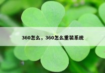 360怎么，360怎么重装系统